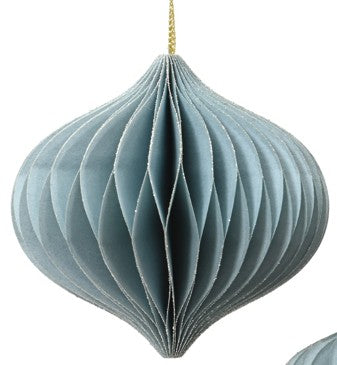 Kaemingk Paper decorations in Green and Gold Glitter (D)