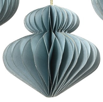 Kaemingk Paper decorations in Green and Gold Glitter (A)