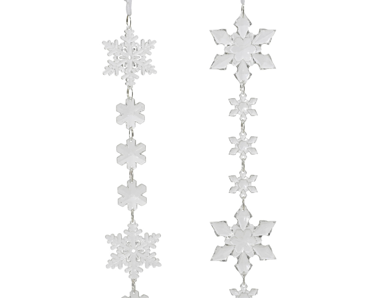 Kaemingk Acryllic Snowflake garland 135cm
