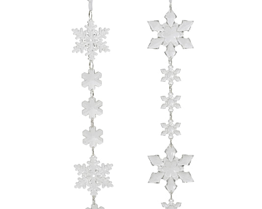 Kaemingk Acryllic Snowflake garland 135cm