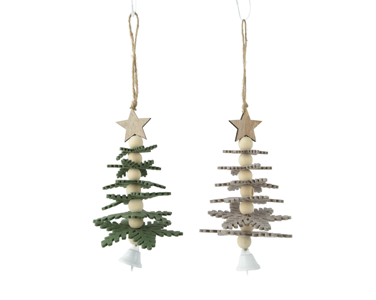 Kaemingk Felt Tree Snowflake Layer 17cm
