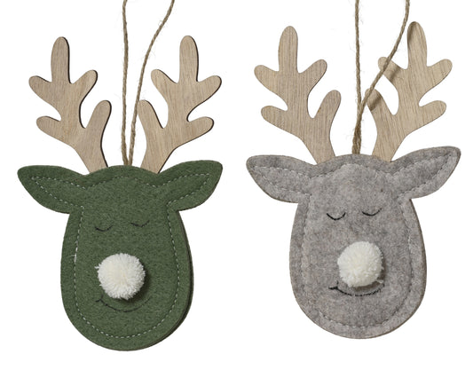Kaemingk Felt Deerhead 15.5cm