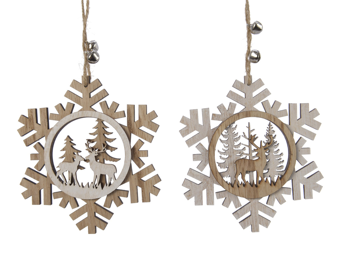 Kaemingk Snowflake Plywood Scenery Brown