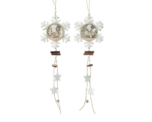 Kaemingk Snowflake plywood reindeer,tree,short fur 2ass fsc mix 70%