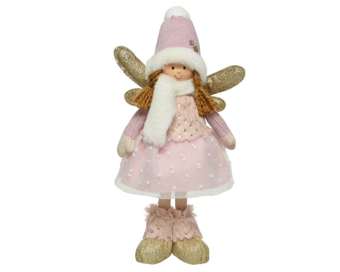 Kaemingk Angel Polyester Standing Pink H28cm