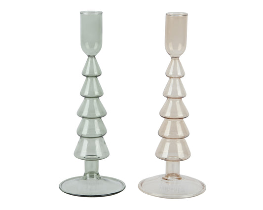 Kaemingk Candleholder Transparent Glass 23cm
