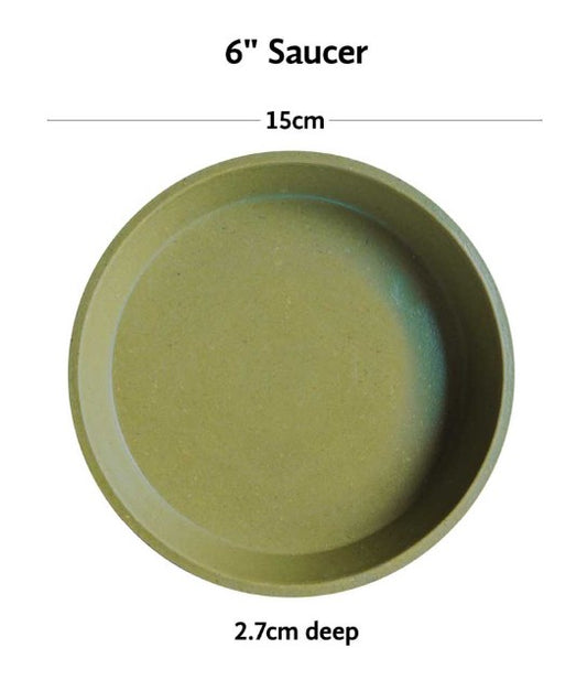 Haxnicks 6` Bamboo Saucer 5 Pack Terraccota
