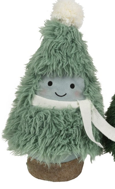 Kaemingk Doorstop Christmas Tree Mid Green with White Bobble