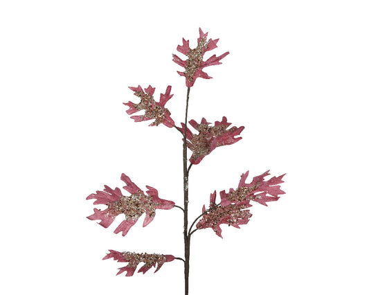 Kaemingk Spray Polyester Glitter Vewlvet Pink L75cm