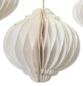 Kaemingk Paper decorations in Champagne and Gold Glitter (B)