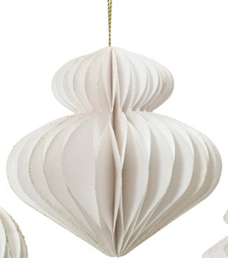 Kaemingk Paper decorations in Champagne and Gold Glitter (A)
