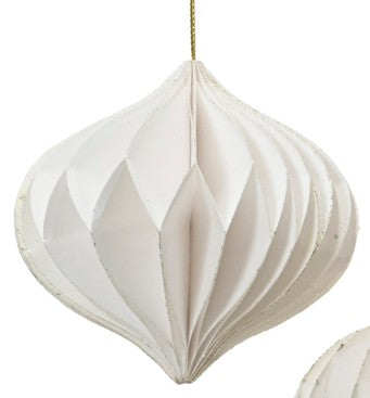 Kaemingk Paper decorations in Champagne and Gold Glitter (D)