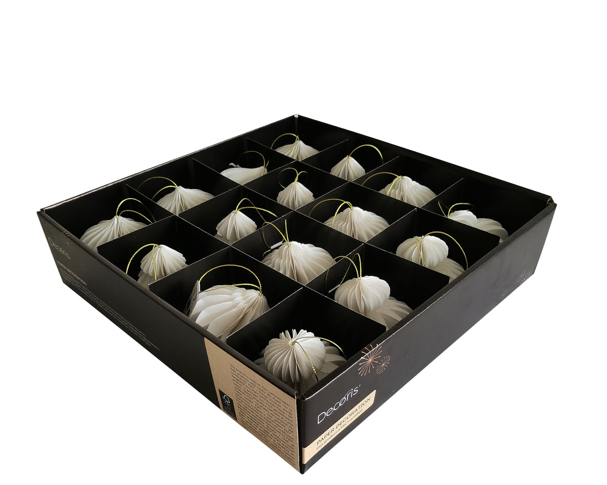 Kaemingk Paper decorations in Champagne and Gold Glitter (C)