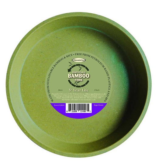 Haxnicks 8` Bamboo Saucer Single Sage Green