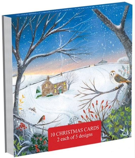 The Eco-Friendly Card Co Julia Crossland Christmas Cards 10 Pack
