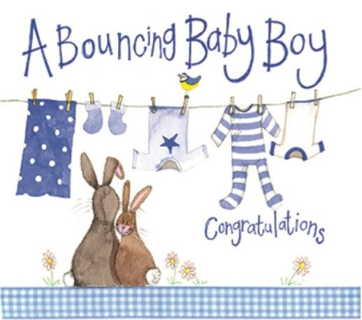 Bouncing Baby Boy Card