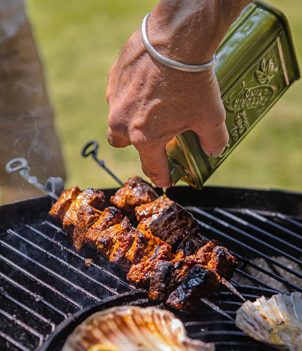 Kadai Set Of Eight Skewers and Rack
