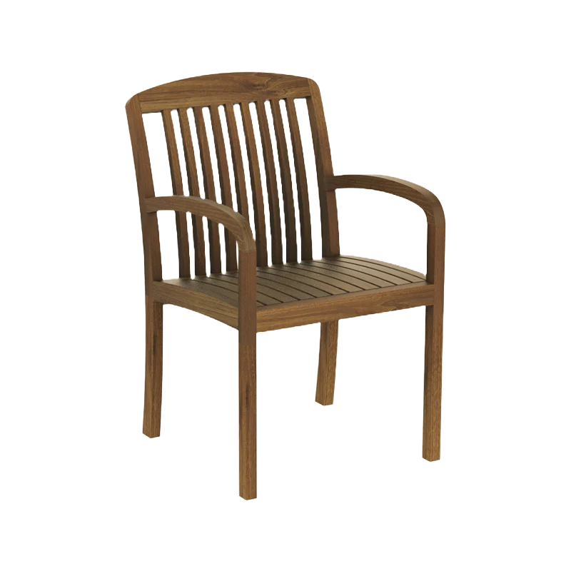 Bolney outdoor armchair garden chair with grey seat cushion on patio