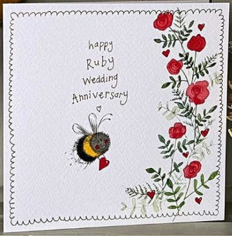 Bee Ruby Wedding Card