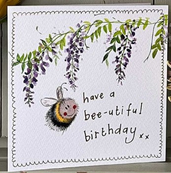 Bee and Wisteria Card