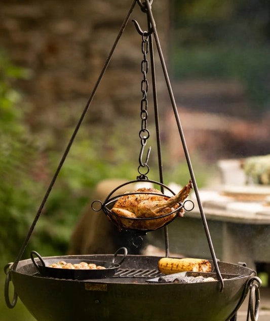 Kadai Cooking Tripod 95cm with Chain for 70/80cm Kadai