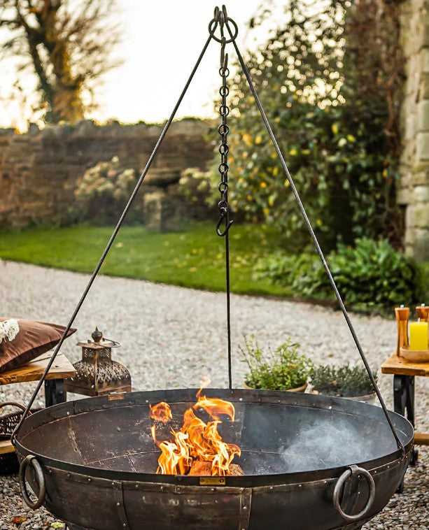Kadai Cooking Tripod 95cm with Chain for 70/80cm Kadai