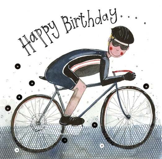 Alex Clark Cyclist Birthday Card S273