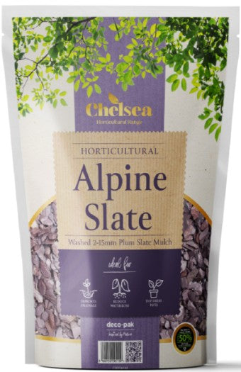 Deco-Pak Chelsea Alpine Slate Pouch, slate-grey zipped pouch with textured fabric at Pengelly Garden Centre Cornwall