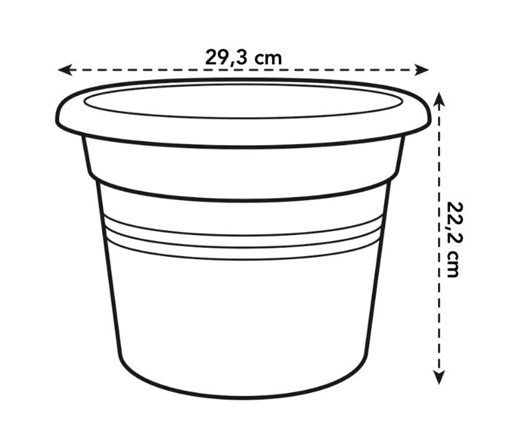 Elho Green Basics Cylinder 30cm Living Black