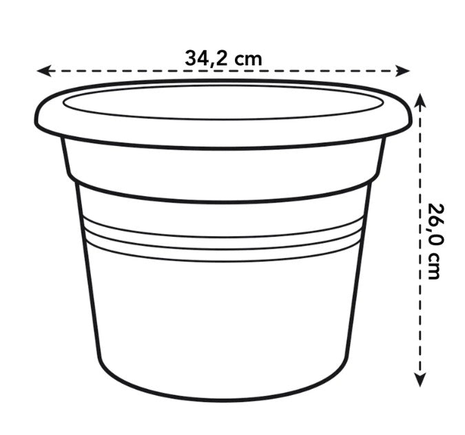 Elho Green Basics Cylinder 35cm Mild Terracotta