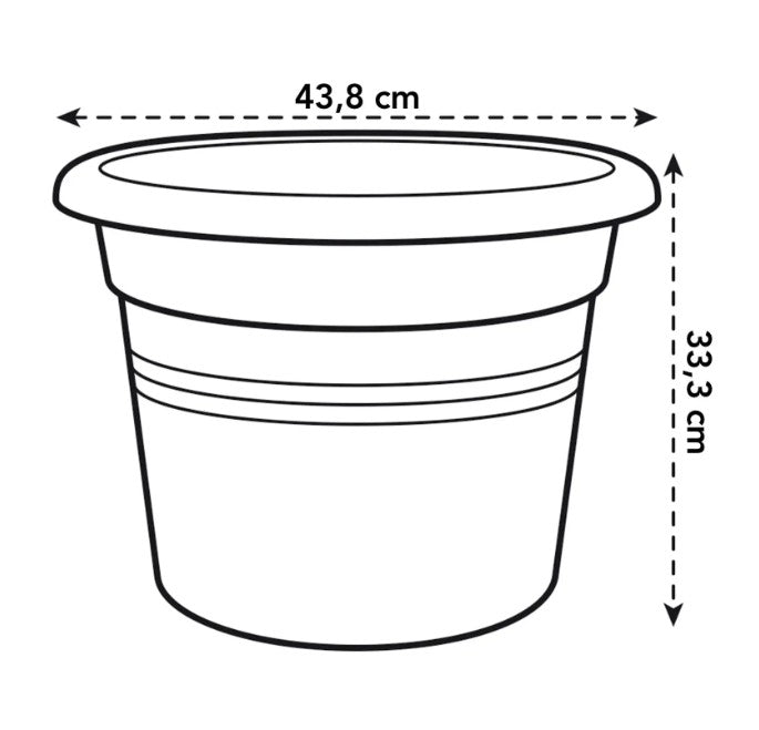 Elho Green Basics Cylinder 45cm Living Black