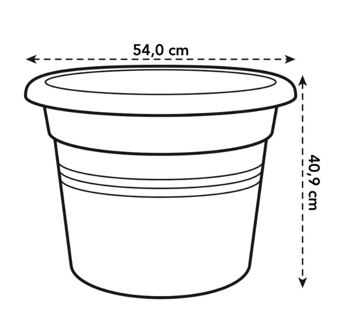 Elho Green Basics Cylinder 55cm Living Black