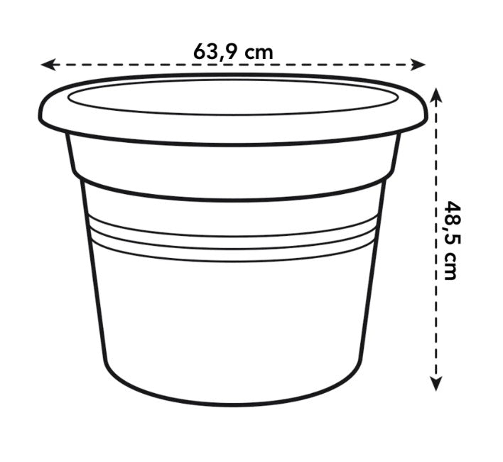 Elho Green Basics Cylinder 65cm Mild Terracotta