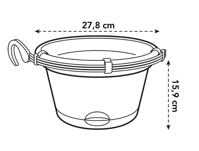 Elho Green Basics Hanging Basket 28cm Mild Terracotta