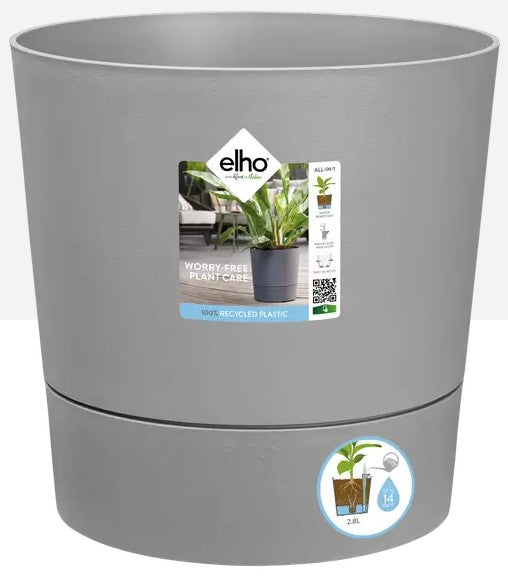 Elho Greensense Aqua Care Round 30cm Light Concrete