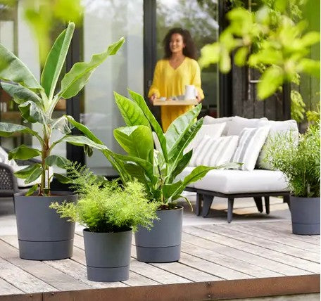 Elho Greensense Aqua Care Round 43cm Charcoal Grey