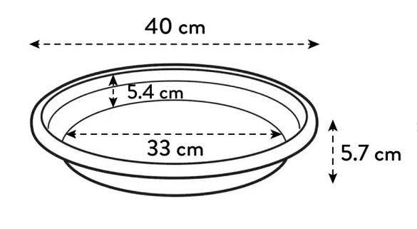 Elho Universal Saucer Round 40cm Anthracite