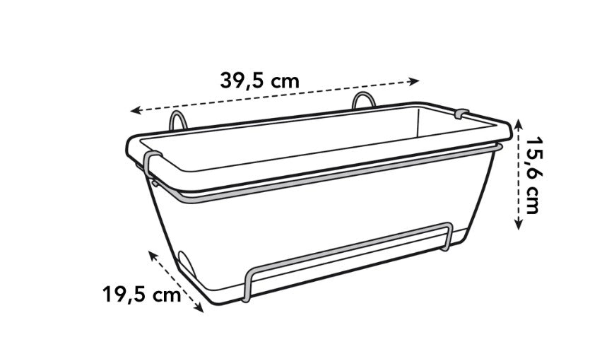 Elho Barcelona Trough 40cm Pistachio Green