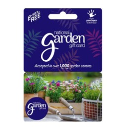 HTA Voucher £5 floral gift card showing £5 denomination and garden imagery at Pengelly Garden Centre Cornwall