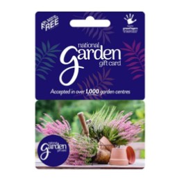 HTA Voucher £5 green gift card with floral illustration and Pengelly Garden Centre logo Cornwall
