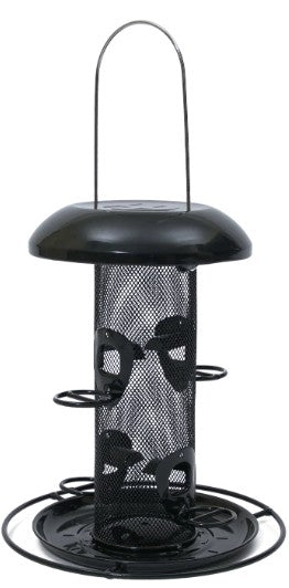 Henry Bell Heavy Duty Seed Feeder metal mesh hanging bird feeder with roof at Pengelly Garden Centre Cornwall