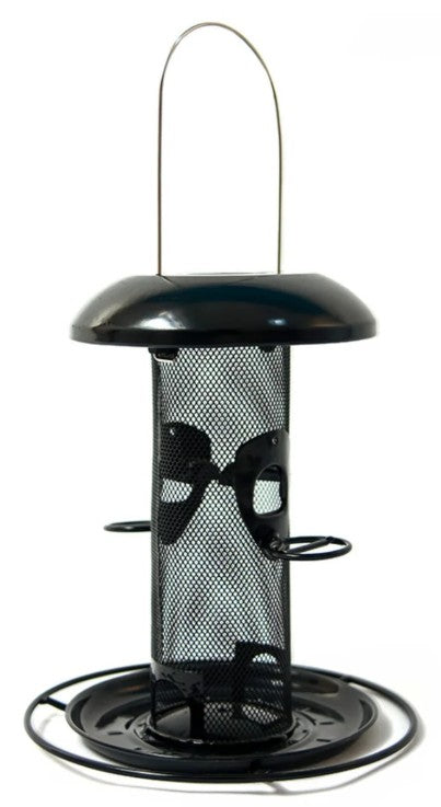 Henry Bell Heavy Duty Suet Bites & Mealworm Feeder wire mesh cylinder with lid & hook at Pengelly Garden Centre Cornwall