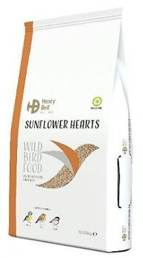Henry Bell Sunflower Hearts 12.55Kg large bag of sunflower hearts for wild birds at Pengelly Garden Centre Cornwall