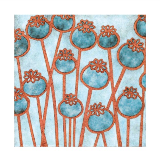 The Eco-Friendly Card Co 'Poppy Seedheads' Blank Card