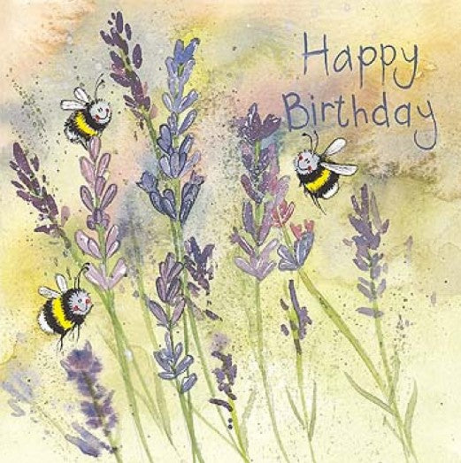 Lavender Bees Card