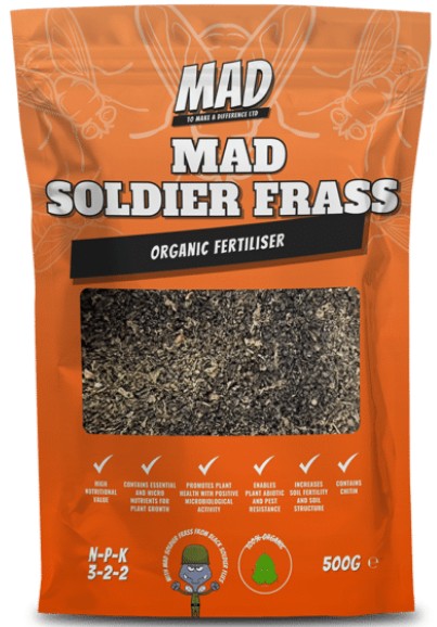 MAD Soldier Frass, Organic Fertiliser 500g