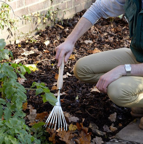 Burgon & Ball Stainless Mid Handled Shrub Rake