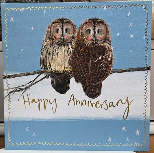 Alex Clark Owl Anniversary Card S600