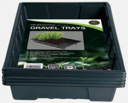 Professional Gravel Tray (5) W0004 shallow black perforated gravel tray for edging sold at Pengelly Cornwall