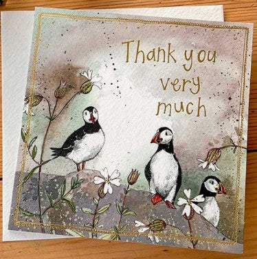 Puffins & Sea Campion Card